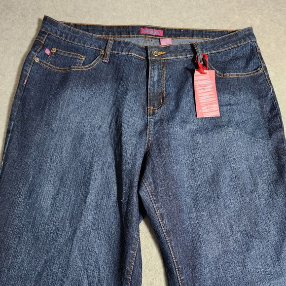 NWT Zana Di Premium Boot Cut Rhinestone Jewel Stretch Hi Rise Jeans Size 22 - Picture 13 of 16